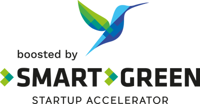 Logo "boosted by Smart Green Startup accelerator"