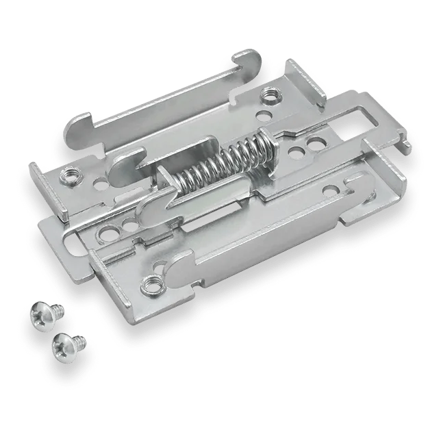 Das Din Rail Kit + zwei kleine Schrauben.